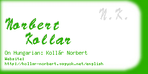 norbert kollar business card