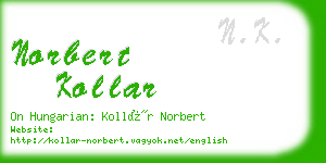 norbert kollar business card